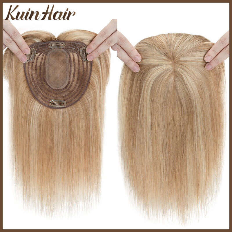 Seamless Clip In Hair Extensions Human Hair - Base de seda superior feminino topper