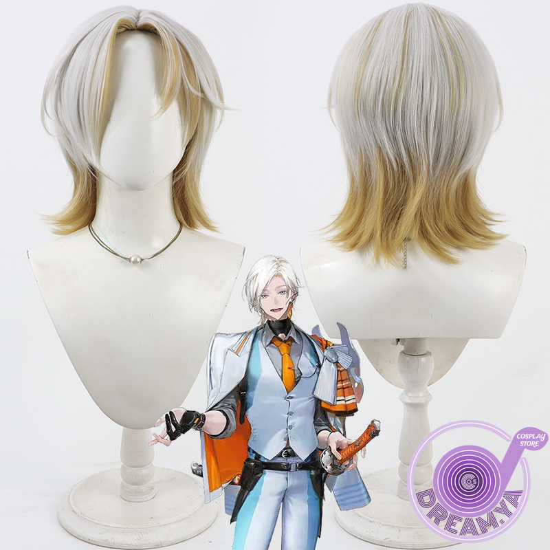 Synthetic Wigs - Unji peruca cosplay touken ranbu cinza