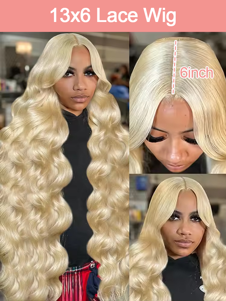 Perucas de Cabelo Humano com R - 613 Blonde Body Wave Lace Front Wig avaliação e preço