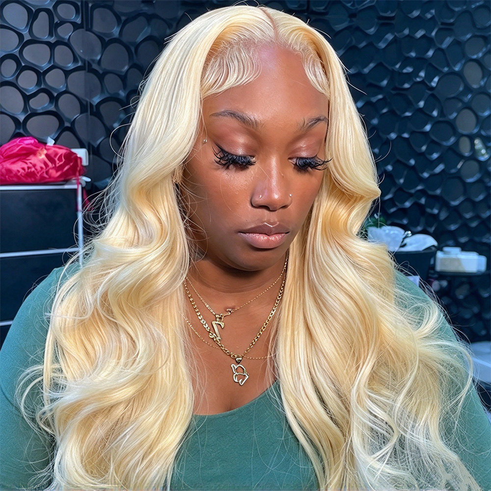 Peruca com frente de renda, co - 613 Blonde Body Wave Lace Front Wig avaliação e preço