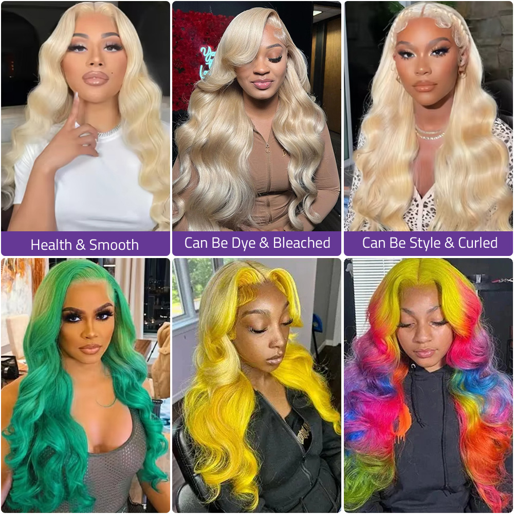 Peruca com frente de renda, co - 613 Blonde Body Wave Lace Front Wig avaliação e preço