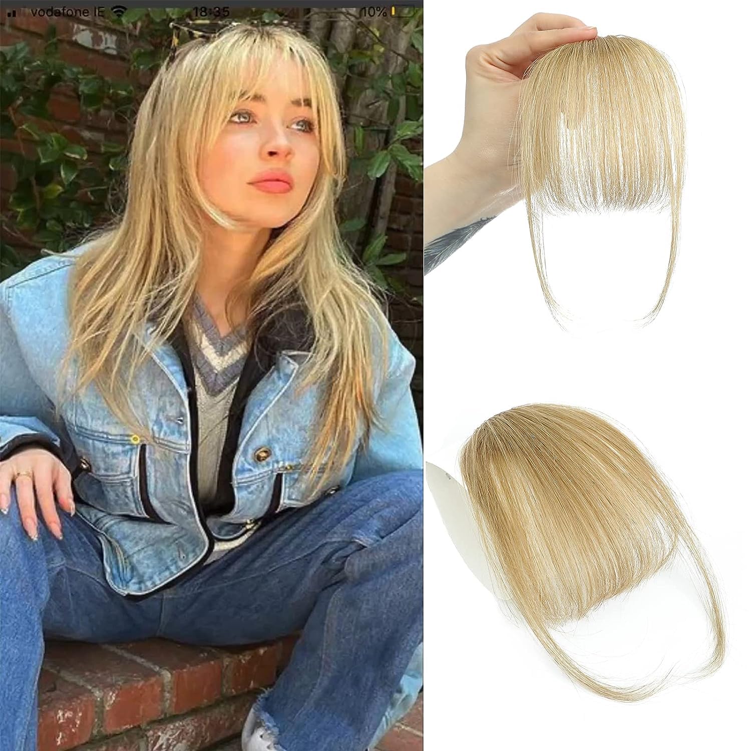 100% cabelo humano fino franja - Seamless Clip In Hair Extensions Human Hair avaliação e preço