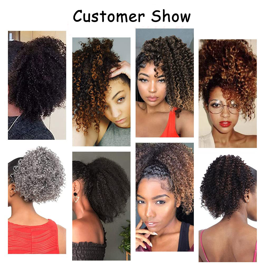 Curto afro kinky encaracolado  - Hair Bundles avaliação e preço