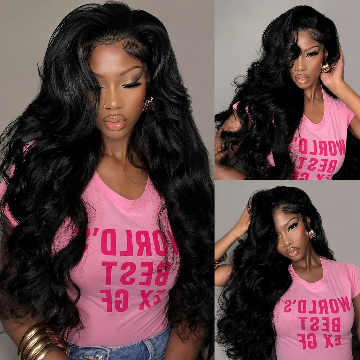 Perucas de Cabelo Humano Front - Hd Lace Frontal Wig Human Hair Pre Plucked avaliação e preço