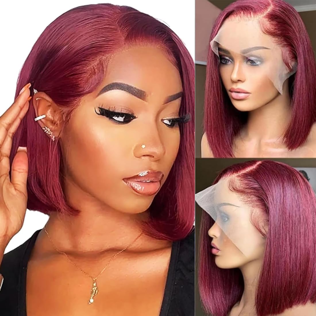 Perucas de cabelo humano, mode - Hd Lace Frontal Wig Human Hair Pre Plucked avaliação e preço