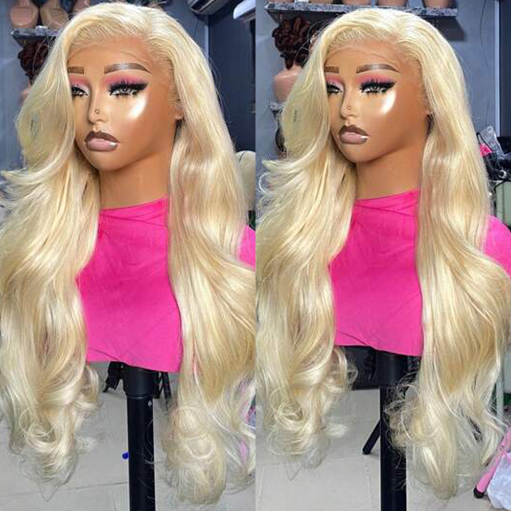 Peruca de renda HD 360 com cor - 613 Blonde Body Wave Lace Front Wig avaliação e preço